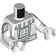Lego Torso, Darth Vader/Jedi Vader Armor, Utility Belt print, White Arms and Hands / White