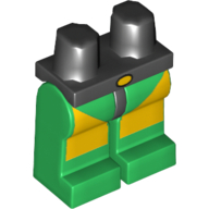 Lego Hips and Green Legs with Yellow Markings Print