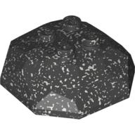 Lego Rock Boulder 4 x 4, Top / Speckle Black-Silver