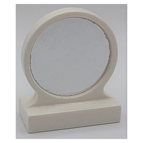 Lego Duplo Mirror with Silver Print / White