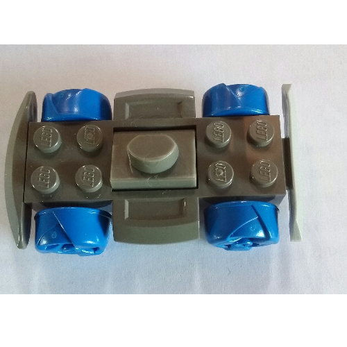 Lego Vehicle Base 4 x 6 Racer Base with Blue Wheels / Dark Gray