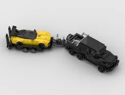 MOD pack of 76924 dual Mercedes set with trailer