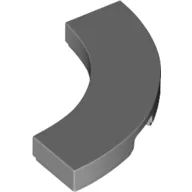 Tile 3 x 3 Curved, Macaroni / Light Bluish Gray