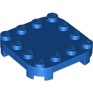 Plate Round Corners 4 x 4 x 2/3 Circle with Reduced Knobs / Blue