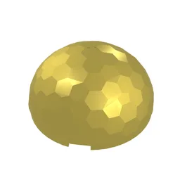 Dome Hemisphere 4 x 4 Multifaceted / Chrome Gold