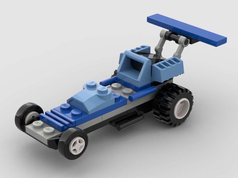 Lego 4593-1-s2 - Blue Car with 42289 Fake Pullback Motor Ver-a