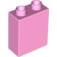Lego Duplo Brick 1 x 2 x 2 with Bottom Tube / Bright Pink