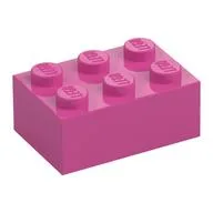 Brick 2 x 3 / Medium Dark Pink
