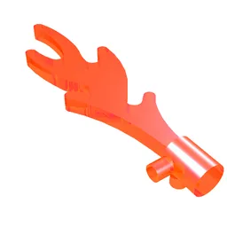 Wave / Flame Rounded with Base Pegs / Trans-Neon Orange