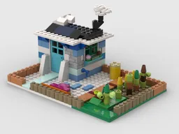 Arctic home with vegetable garden