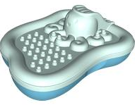 Lego Duplo Bath Toy 13 x 16 x 3 Floating Island with Light Aqua Top with Octopus Slide (3542 / 3541)
