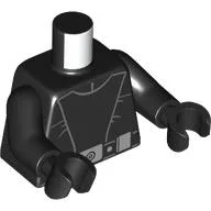 Torso, Imperial Navy Uniform, Silver Belt Buckles Print, Black Arms and Hands / Black