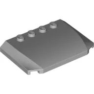 Brick Wedged, Curved Triple 4 x 6 x 2/3 with 4 Studs / Light Bluish Gray