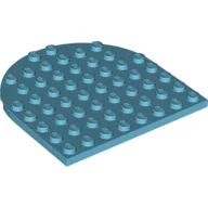 Plate 8 x 8 with Rounded End / Medium Azure