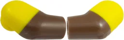 Arm, (Matching Left and Right) Pair with Molded Yellow Short Sleeves Pattern / Umber Brown