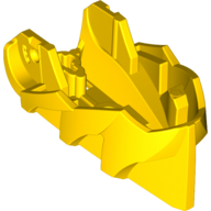 Lego Large Figure Head, Jaw with Axle Hole [Plain] / Yellow