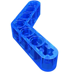 Technic Beam 1 x 7 Bent (4 - 4) Thick / Trans-Dark Blue