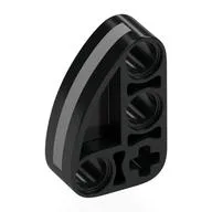 Technic Beam 2 x 3 L-Shape with Quarter Ellipse Thick with Silver Stripe Print