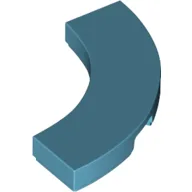 Tile 3 x 3 Curved, Macaroni / Medium Azure
