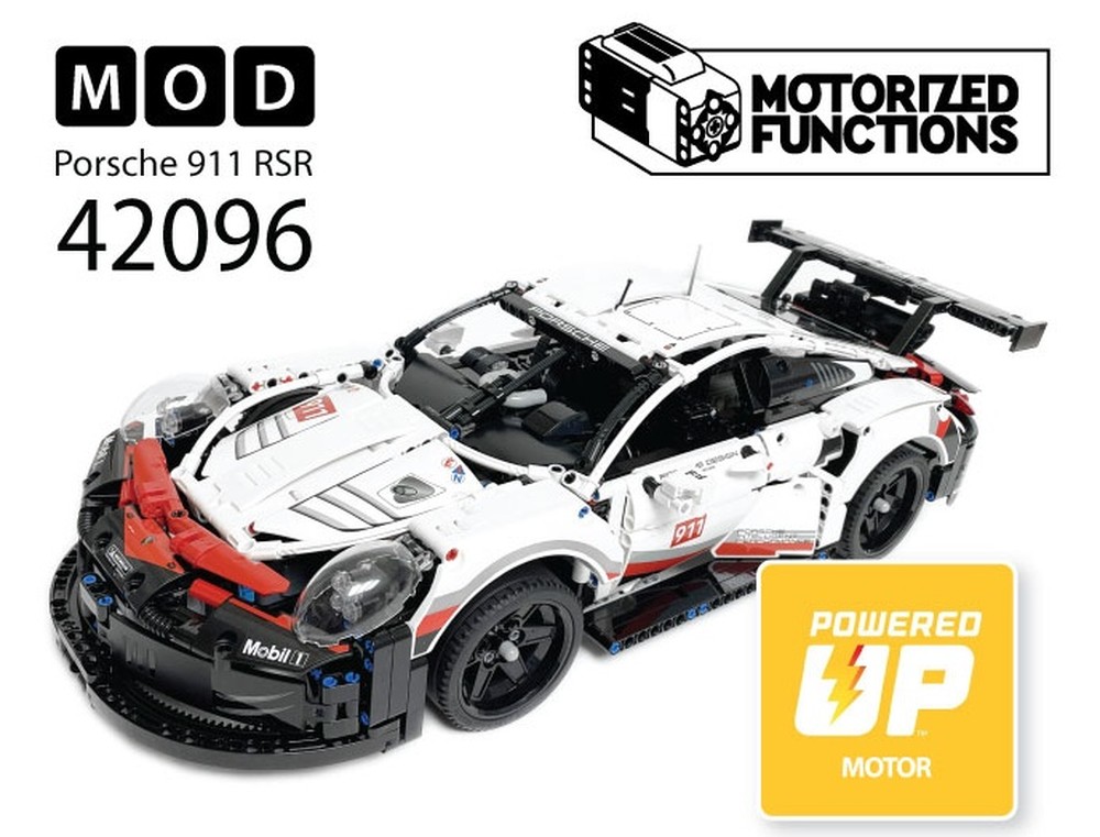 Lego 42096 Porsche 911 RSR RC MOD for Powered Up Motors