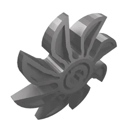 Propeller 8 Blade 5 Diameter / Flat Silver