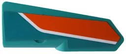 Technic, Panel Fairing #22 Very Small Smooth, Side A with Orange and White Stripes Pattern (Sticker) - Set 42117