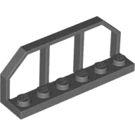 Plate Special 1 x 6 with Train Wagon End Fence / Dark Bluish Gray