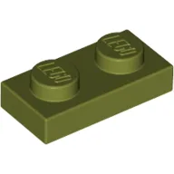 Plate 1 x 2 / Olive Green