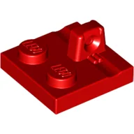 Hinge Plate 2 x 2 Locking with 1 Finger on Top / Red