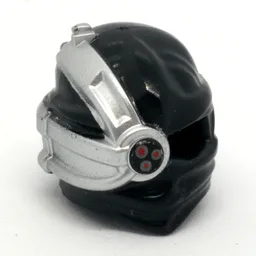 Wrap with Cyborg Eyepiece and Triple Red Sensor on Silver Background Print / Black