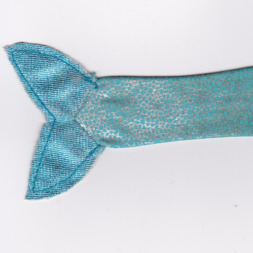 Lego Belville, Fishtail, Adult with Medium Blue Fins, Medium Blue Spots, Silver Overlay Print / [No Color/Any Color]