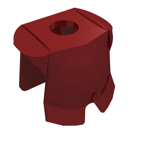 Lego Minifig Neckwear Armor Breastplate with Leg Protection [Plain] / Dark Red