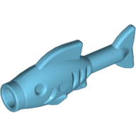 Lego Animal, Fish [Hollow Stud Mouth] / Medium Azure