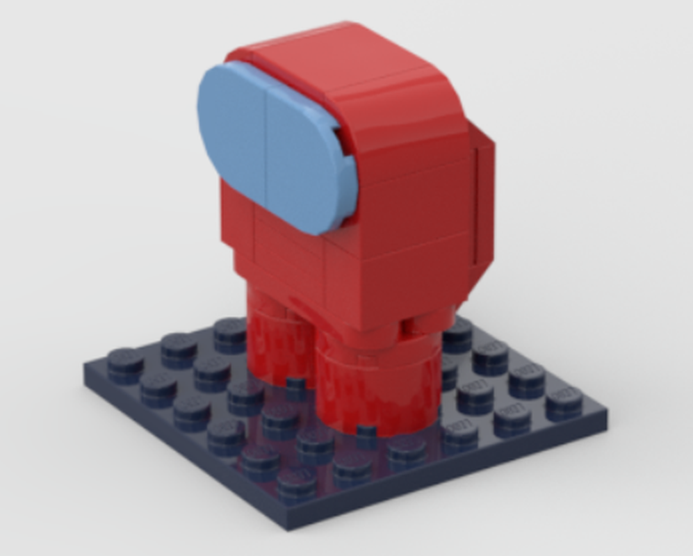 Lego Among Us Red Mini Figure