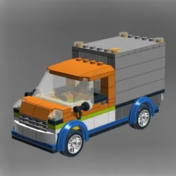Orange Delivery Truck