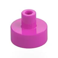 Tile Special Round 1 x 1 with Hollow Bar / Dark Pink