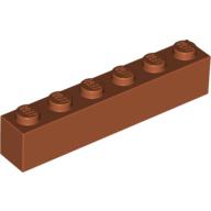 Lego Brick 1 x 6 / Dark Orange