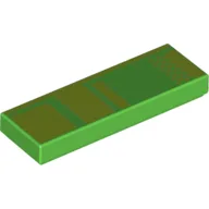 Tile 1 x 3 with Lime and Dark Green Squares (Pixelated Warp Pipe) Print / Bright Green