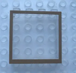Modulex Window 1 x 4 x 4 with Brown Border Print