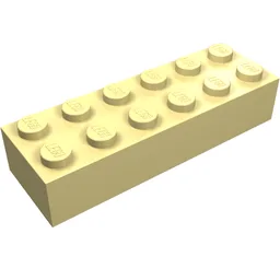 Brick 2 x 6 / Light Yellow