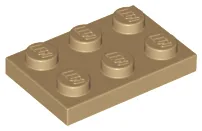 Plate 2 x 3 / Dark Tan