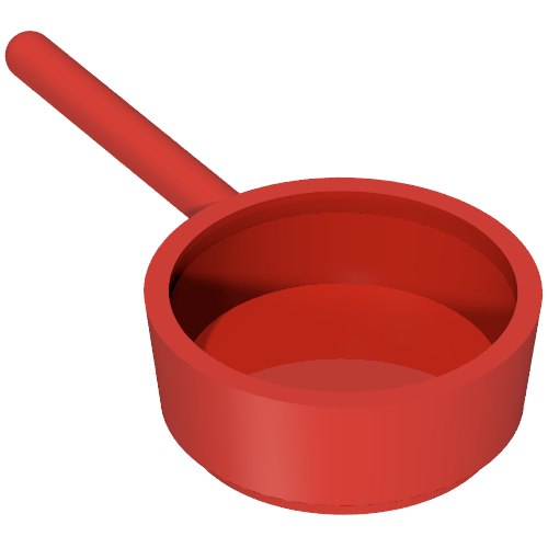 Lego Fabuland, Equipment Frying Pan / Red