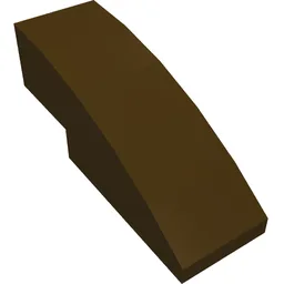 Brick Curved 3 x 1 No Studs / Dark Brown