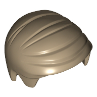 Lego Hair Smooth Combed Sideways / Dark Tan