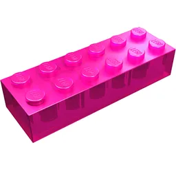 Brick 2 x 6 / Trans-Dark Pink