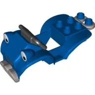 Duplo Quad Bike Top 4 x 8 x 2 - Black Handlebars and Eyes Print (Scrambler) / Pearl Blue