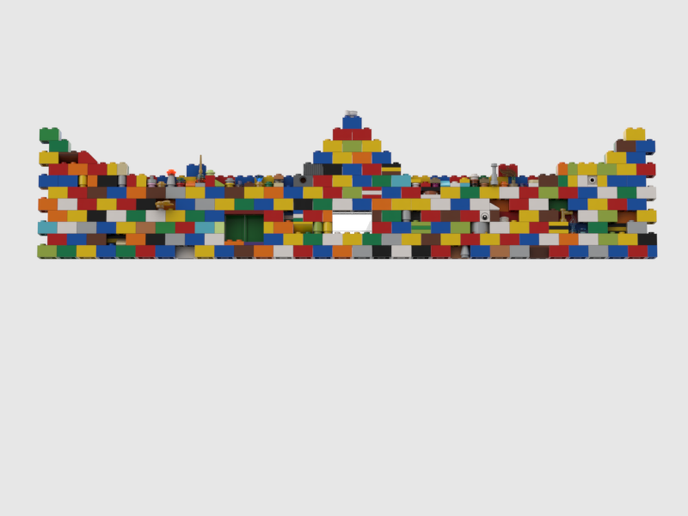 Lego simple colourful beam with hidden details