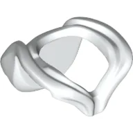 Minifig Neckwear Hood Folded Down / White