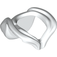 Lego Minifig Neckwear Hood Folded Down / White