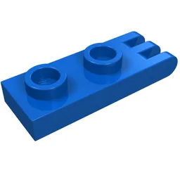 Hinge Plate 1 x 2 with 3 Fingers [Hollow Studs] / Blue
